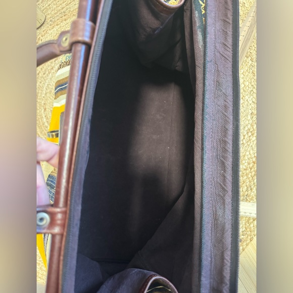 Vintage 🤎Luggage bag (Italian) - Wool & Leather - Picture 7 of 7